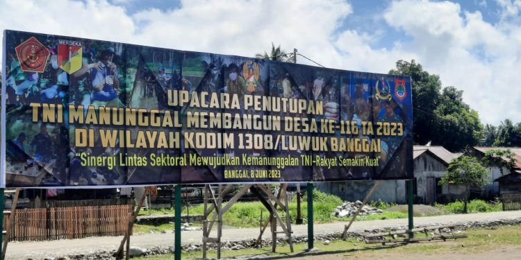 Danrem 132 Tadulako Brigadir Jenderal TNI Toto Nurwanto akan menutup TMMD ke-116 Kodim 1308/LB di Desa Tou, Kecamatan Moilong, Kabupaten Banggai, Kamis (8/8/2023) besok.