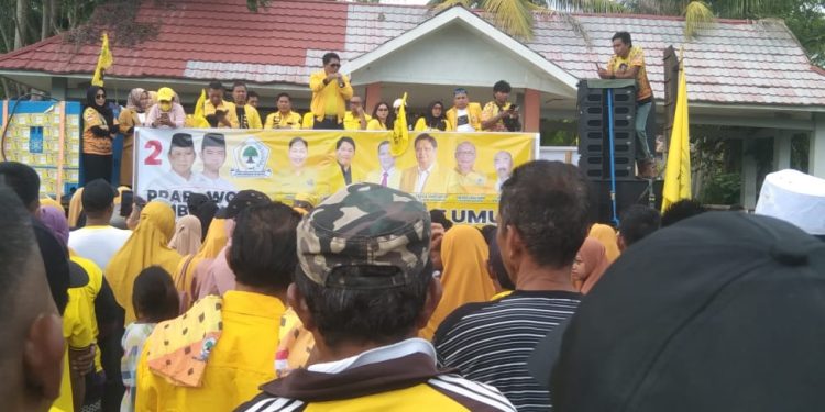 Kampanye Golkar di Kecamatan Bunta, Kabupaten Banggai, Rabu (24/1/2024). (Dok Kilas Banggai)